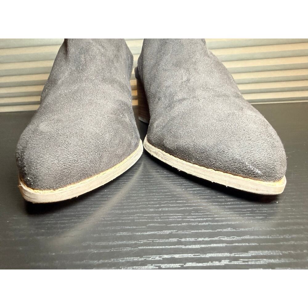 Melrose Ave Vegan Suede Mule Heels Black Slip On Block Heel Shoes Women’s Size 9 - Picture 5 of 11